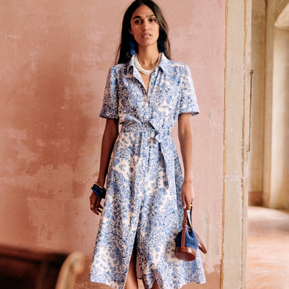 Sezane Adèle Dress Alcazar Bleu - Size 44